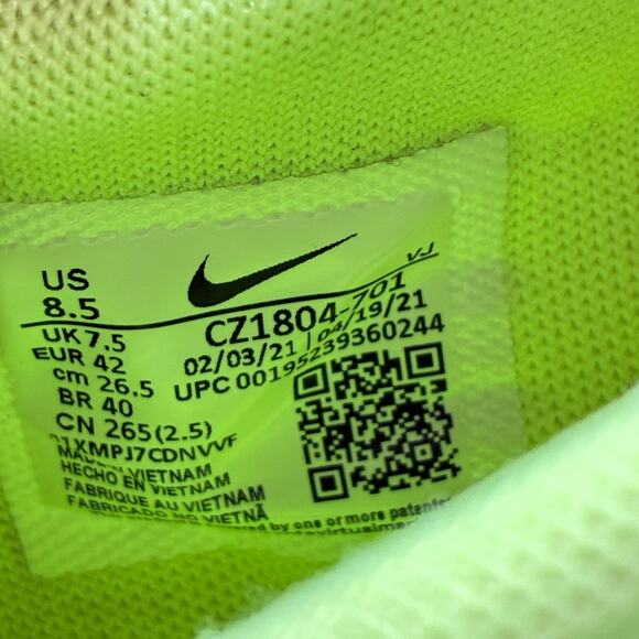 Nike Zoom Rival XC 5 Low Fluorescent Yellow Red Athletic Running Shoes Men's 8.5 - Picture 9 of 10